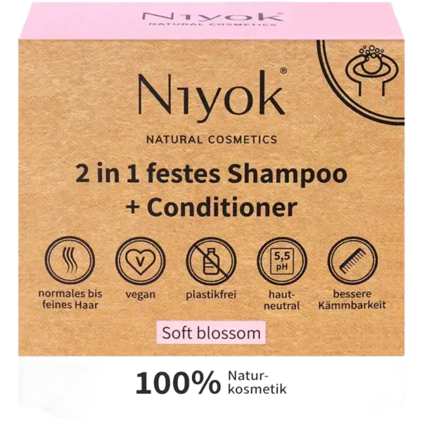 Niyok 2 in 1 festes Shampoo u. Conditioner 80 g