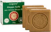 FINigrana Aleppo Seife aus 100 Prozent Olivenöl 25 g 3er Pack