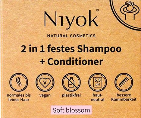 Niyok 2in1 festes Shampoo u. Conditioner 80 g