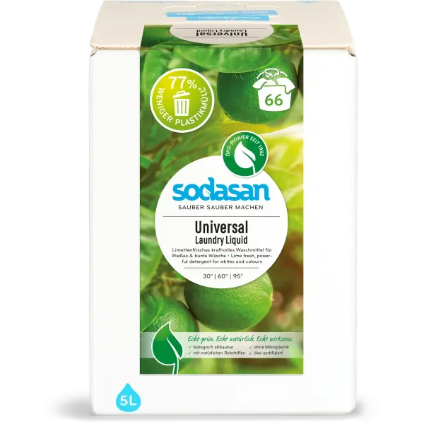 SODASAN Waschmittel Universal Limette 5 Liter | Naturhaus GmbH