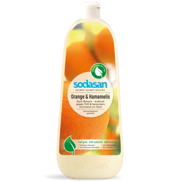 SODASAN dishwashing balm orange and witch hazel 1 liter | Naturhaus GmbH