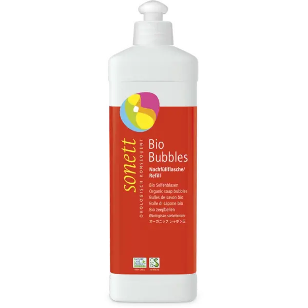 Sonett Bio Bubbles Seifenblasen Nachfüllflasche 0.5 Liter | Naturhaus GmbH
