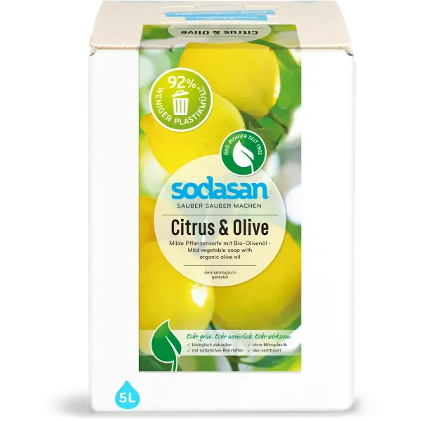 SODASAN Flüssigseife Citrus u. Olive 5 Liter | Naturhaus GmbH