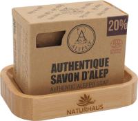 NATURHAUS Set 2 Bambus Seifenschale u. Alepposeife NATURHAUS Set 2 Bambus Seifenschale u. Alepposeife
