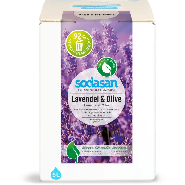 SODASAN Flüssigseife Lavendel u. Olive 5 Liter | Naturhaus GmbH