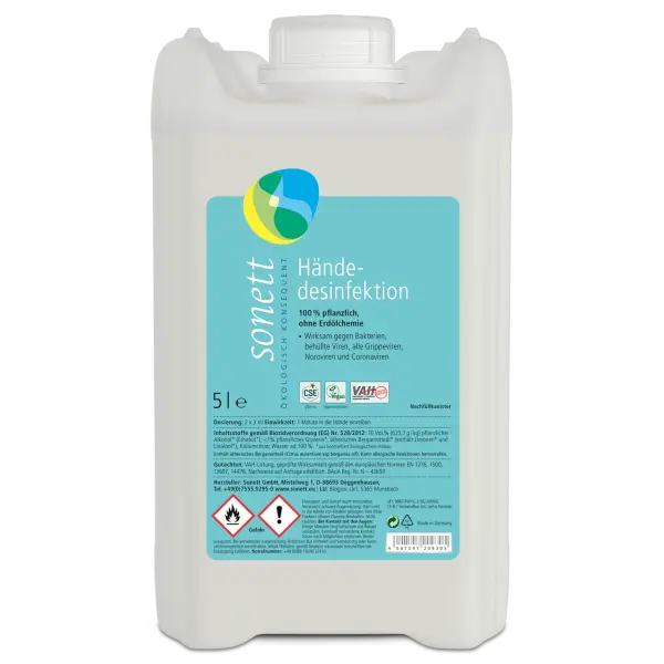 Sonett Händedesinfektion 5 Liter | Naturhaus GmbH