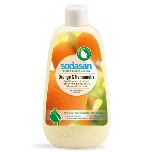 SODASAN dishwashing balm orange and witch hazel 0.5 liter | Naturhaus GmbH