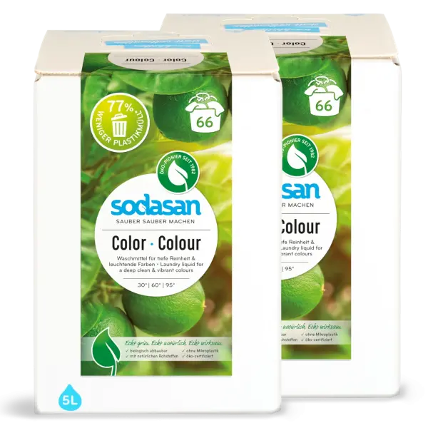 SODASAN Waschmittel Color Limette 2x5 Liter | Naturhaus GmbH