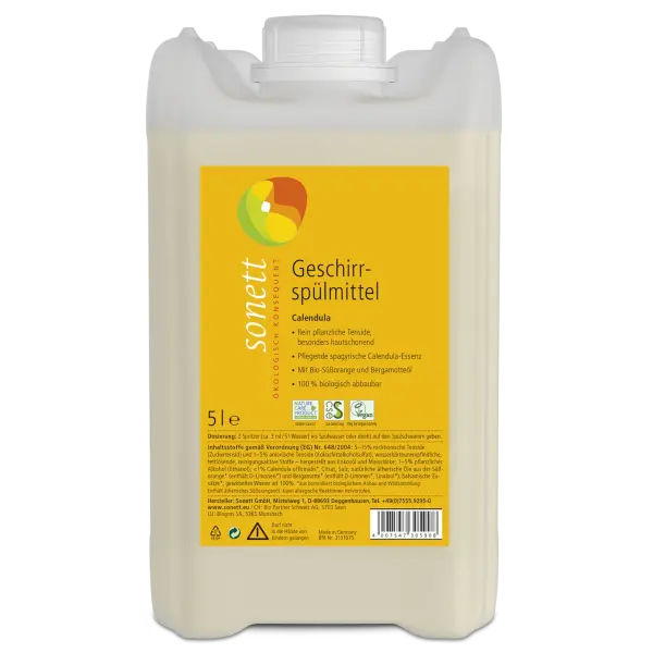 Sonett Geschirrspülmittel Calendula 5 Liter | Naturhaus GmbH