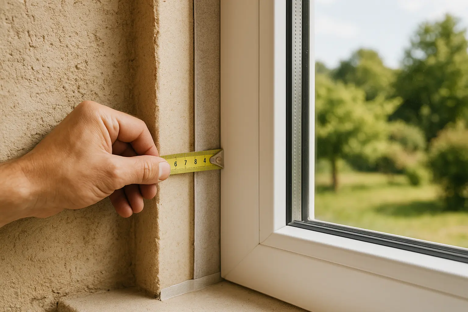 Detail einer sanierten Fensterlaibung mit Dämmung und abgedichtetem Anschluss zur Vermeidung von Kondensat und Schimmel